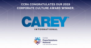 Carey International as the 2019 Overall Corporate Culture Award winner