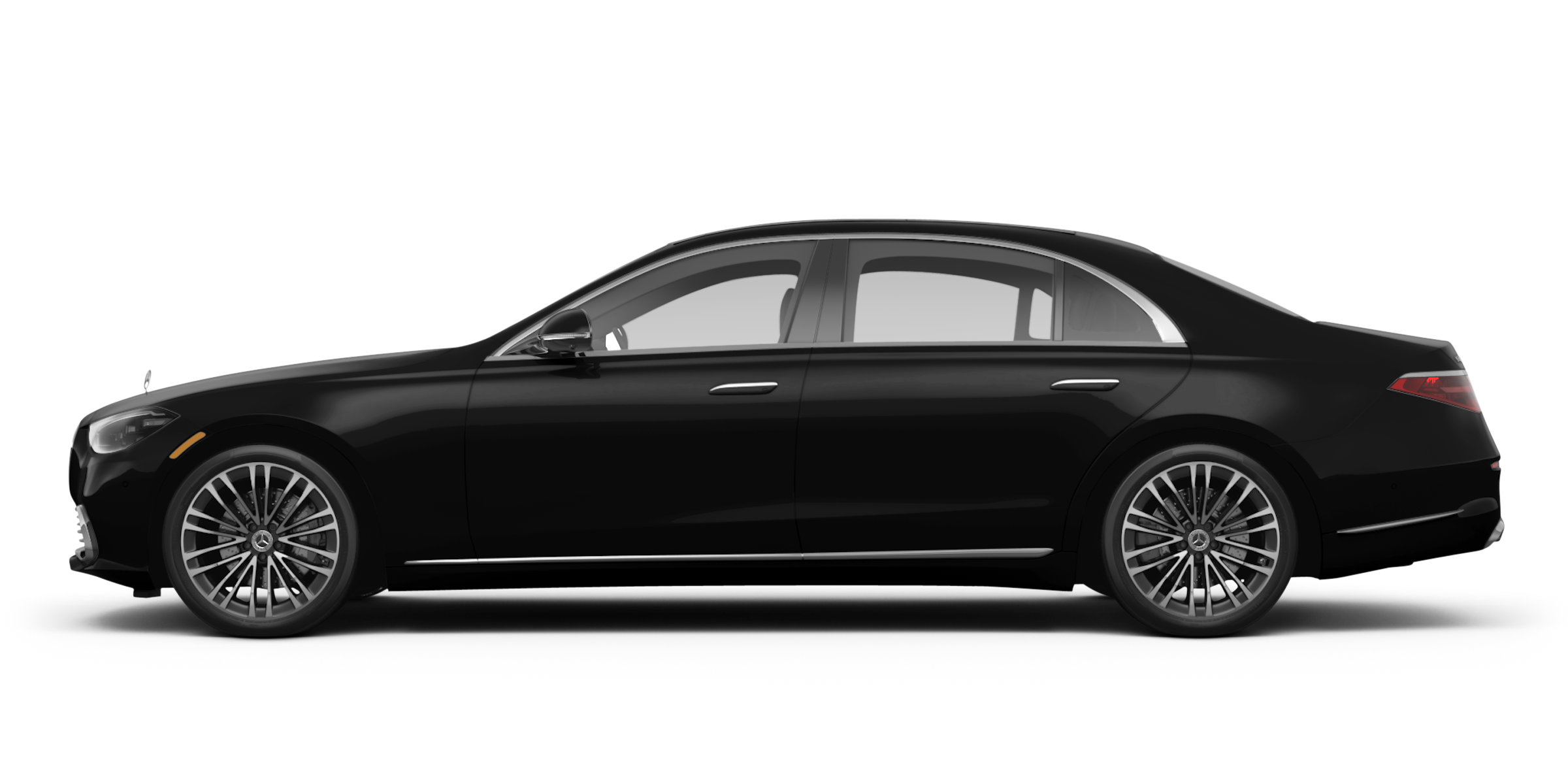 Side view of the Carey Luxury Sedan - 2023 Mercedes-Benz S Class.