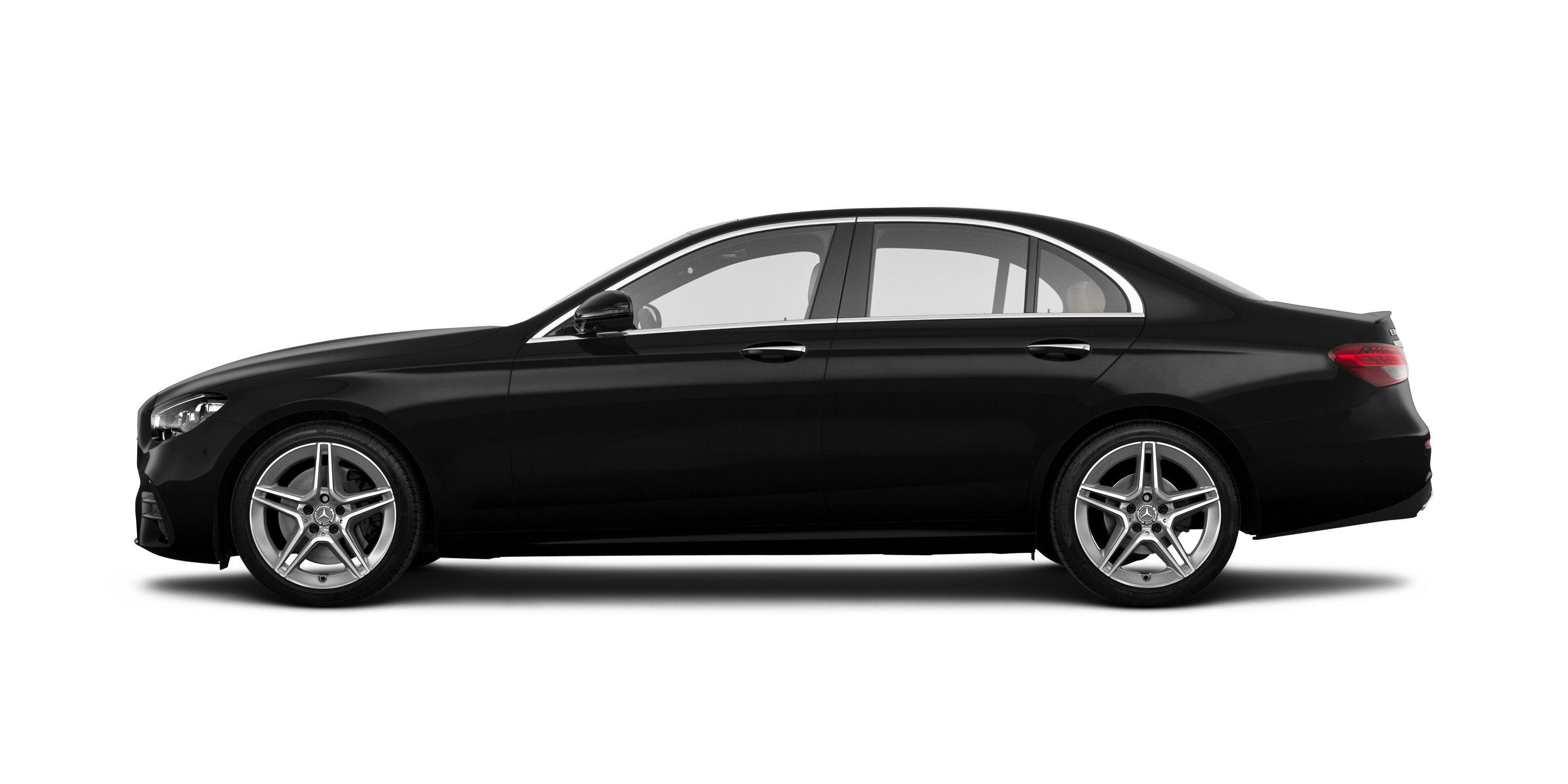 London Chauffeur Service - Sleek Mercedes-Benz E350 Side View