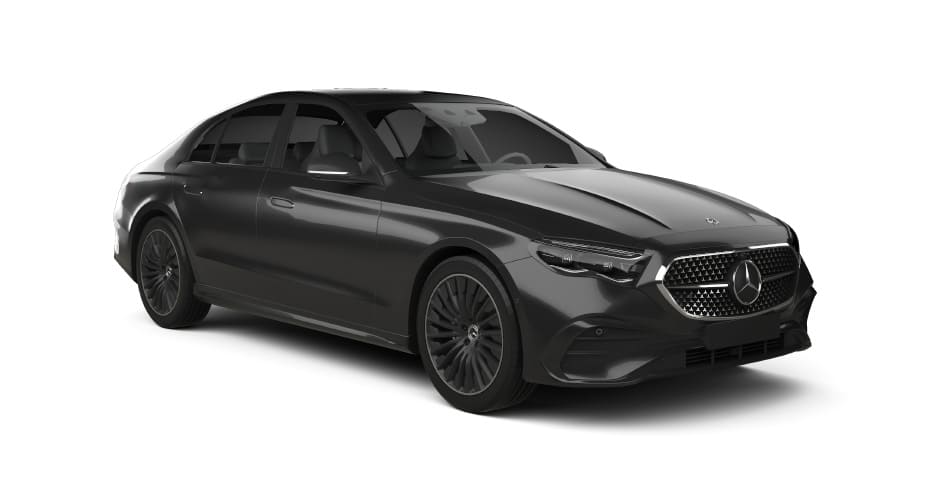 The Carey UK Executive Sedan Mercedes Benz E Class - Passenger Side Front Angle View